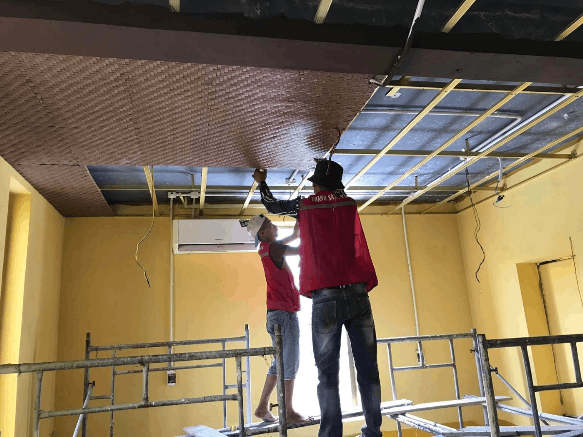 Hướng Dẫn Thi Công Trần Cót Ép Nhân Tạo Cho Người Mới, Đơn Giản Không Đòi Hỏi Nhiều Kinh Nghiệm