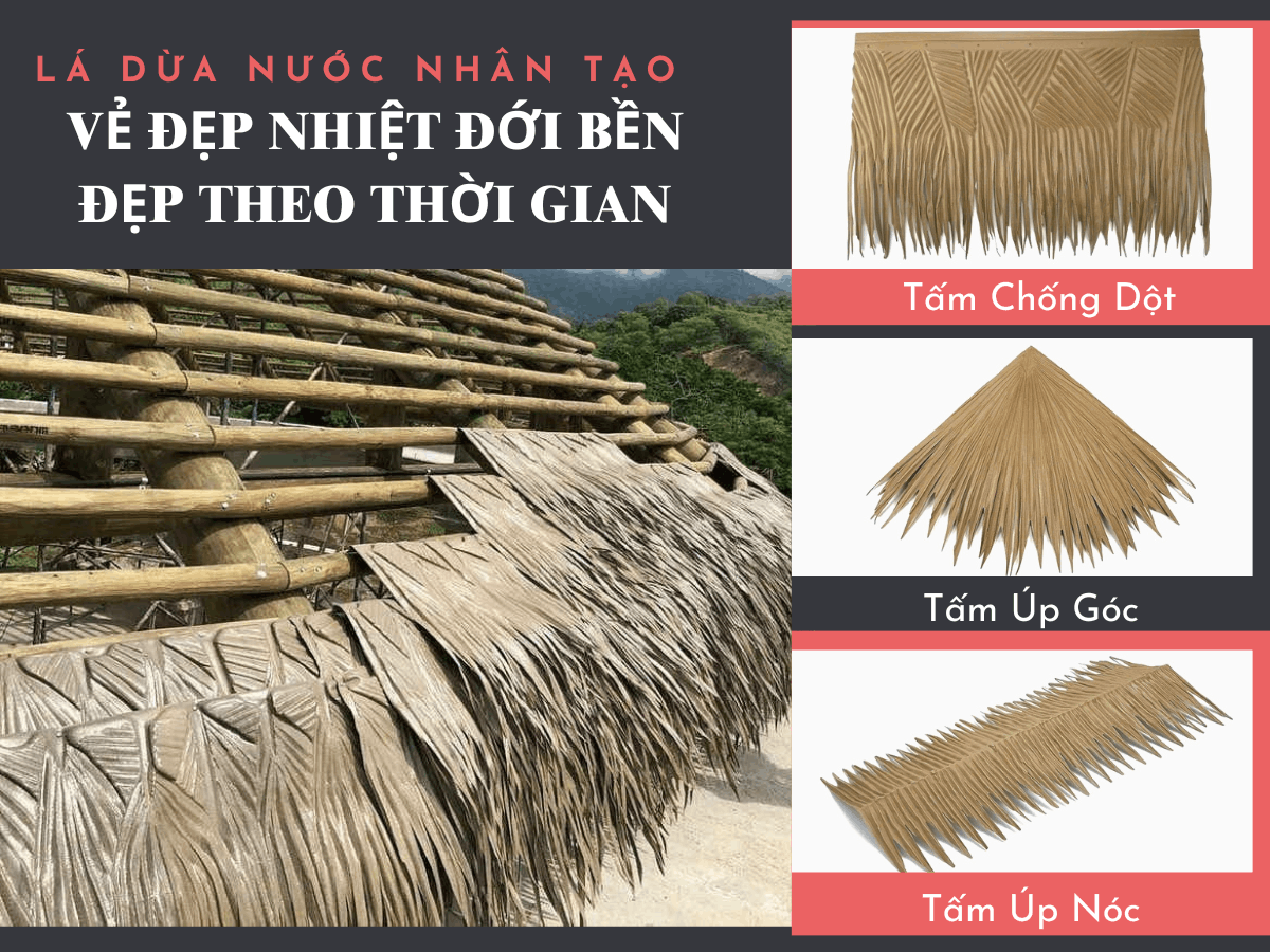 Công Trình Lợp Lá Dừa Nước Nhân Tạo Vẻ Đẹp Nhiệt Đới Bền Đẹp Theo Thời Gian